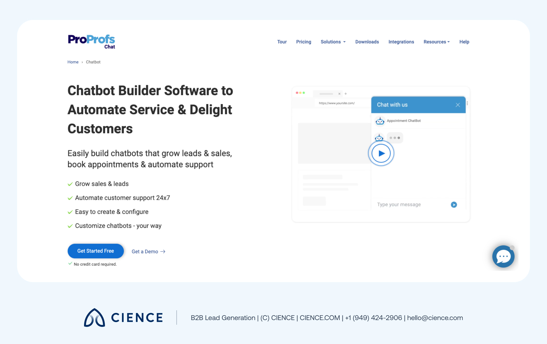ProProfs Chat with proactive routing and post-chat survey analytics
